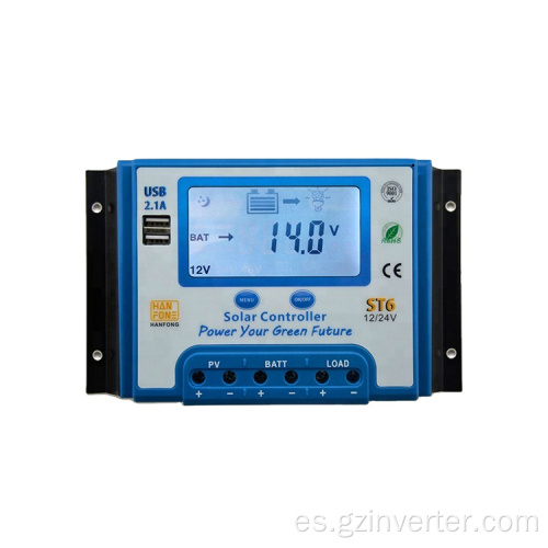 12/24V 30A Controlador de sistema solar PMW